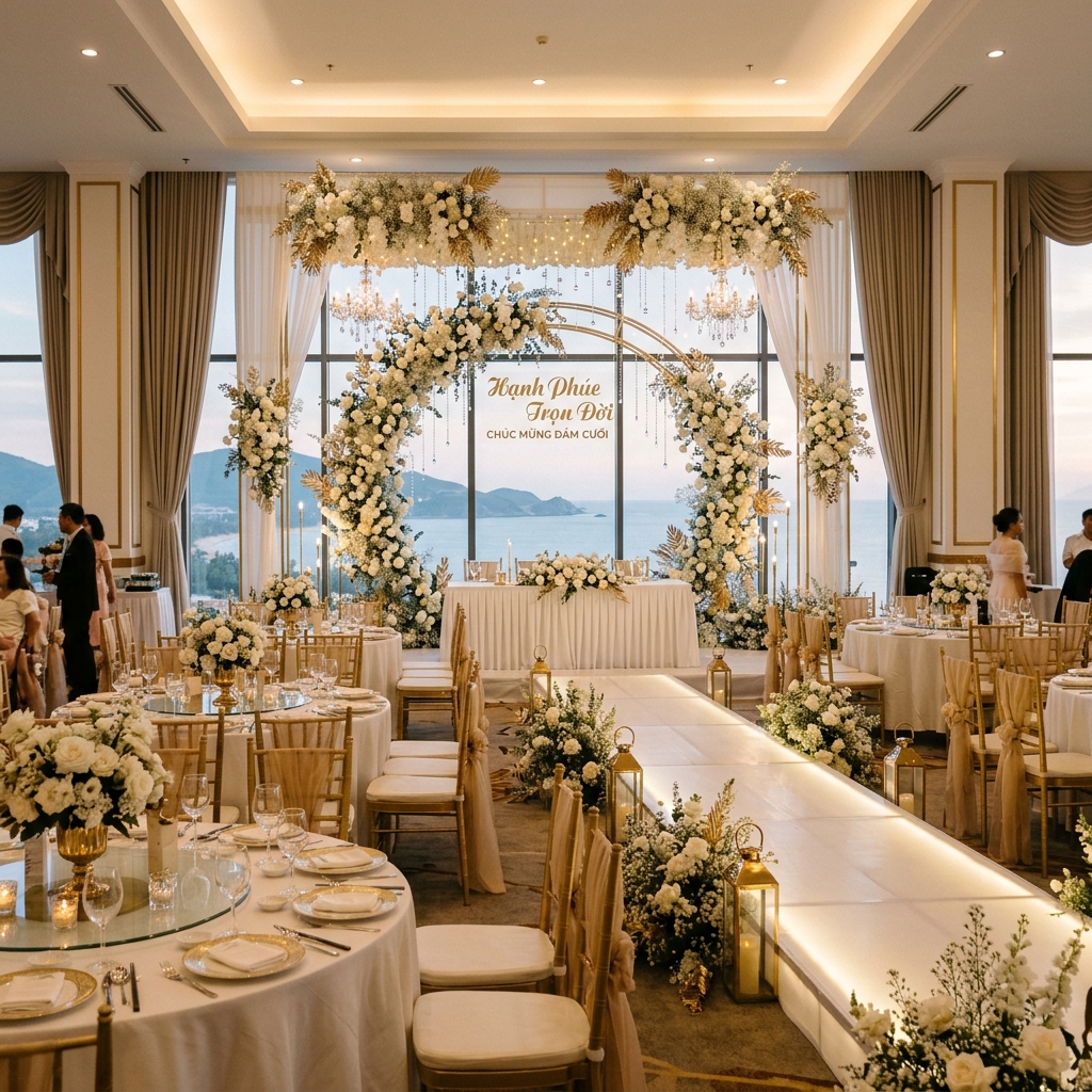 Trang trí gia tiên tiệc cưới